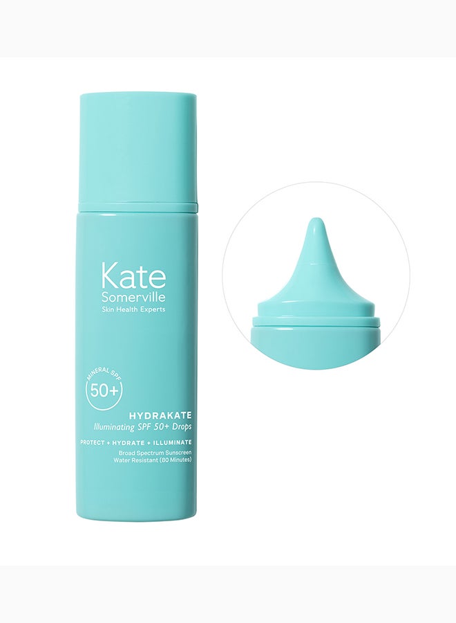 Kate Somerville HydraKate Illuminating SPF 50+ Drops – Broad Spectrum Sunscreen Serum for Glow & UV Protection - Image 1